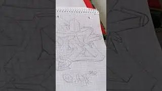3d Graffiti Skizze | Motu | #graffiti #graffitiart #graffitigermany #3dgraffiti #graffitisketch