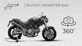 DUCATI MONSTER 620 - Vista a 360 gradi - Moto Argento.