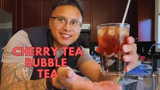 Cherry Tea Bubble Tea | Easy Homemade Boba Drink 🍒🧋 | Savor with Neil