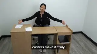Expandable Compact Office Desk with Storage Shelves &ndash; Foldable Space-Saving Design