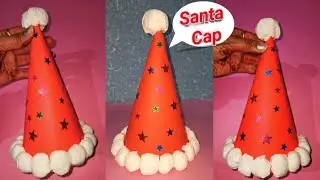DIY Paper Santa Cap l Making Santa Cap Step by Step l  Christmas Decoration Ideas