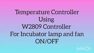 Temperature Controller W2809 for Incubator