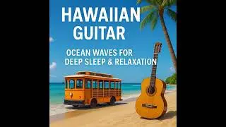 😴 Fall Asleep Fast 🌴 Hawaiian Guitar & Ocean Waves | 2 Hours Deep Sleep Music