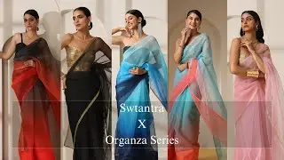 Find the most gorgeous organza sarees || SWTANTRA || #saree #fashion #style #swtantra #shorts