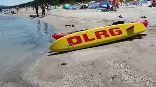 Спасатели на море : посадка вертолёта , спасение на воде. Морская медуза.Island of R&uuml;gen