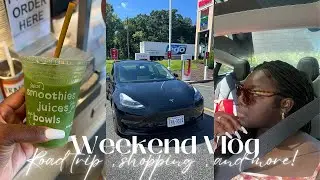WEEKEND VLOG: ROAD TRIP, A LOT OF SHOPPING, WE GOT A TESLA, I GOT ENGAGED!