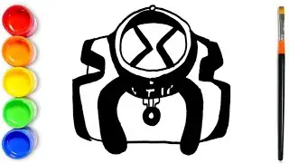 How to draw Ben 10 Watch | Ben 10 | Omnitrix | Ben 10 Drawing and Coloring