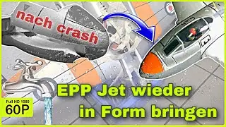 REPARATUR DES VENOM-JET | EPP WIEDER IN FORM BRINGEN | FOAM JET CRASH REPAIR WITH HOT WATER | Teil 1