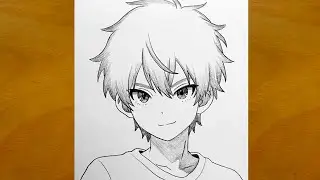 How to Draw Anime Boy Step by Step || Cool Anime Boy Sketch || Easy Pencil Art