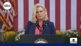 Former GOP Rep. Liz Cheney campaigns for Harris