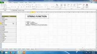 How to use STRING function in Excel