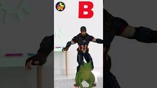B for Balloon with Captain America | ABC Alphabet Learning Shorts