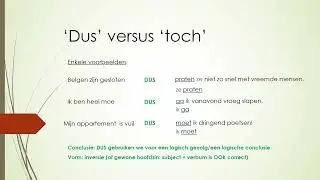 'Dus&rsquo; versus &lsquo;toch&rsquo;