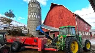 The Most Satisfying Barn Cleaning Ever! Small Family Dairy Farm!