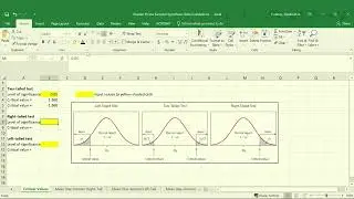 Excel Tutorial: Determining and Calculating Critical Values for Hypothesis Testing