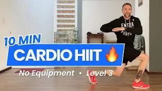 10 Min Quick Cardio HIIT | No Equipment | Beginner Level 3 | Workout 4