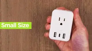 Multi Plug Outlet Extender Wall Charger with 4-Outlet Splitter &3 USB Ports(1 USB C Ports) Bn-link