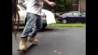 my dad doing the 360 spin on a manual