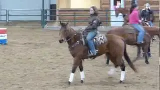 Lady Pawan - MeMe 4-4-13 Barrel Race - warming up - Valley View Ranch
