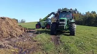 Rozmet&aacute;n&iacute; hnoje 2021 John Deere, Claas/Manure spreading 2021