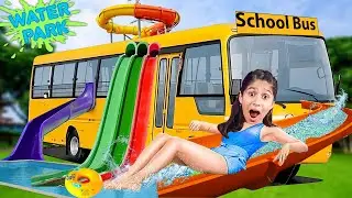 Building a Water Park Inside My School Bus | Water Park in a School Bus!