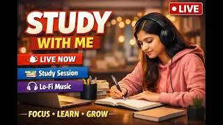 Study With Me 📚 | 2 Hours Deep Focus | No Talking | Live