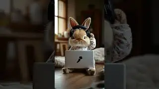 Chubby Bunny at work #bunny #aiart #fyp