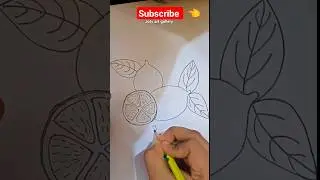 How to draw a beautiful lemon drawing and art #shorts #art #drawing #satisfying