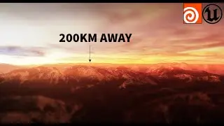 6:  Create a Terrain backdrop that stretches to the Horizon using Houdini and Mapbox.