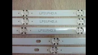 Ремонт подсветки LG 43  LF51 FHD A - пайка светодиодов 1616 Lextar