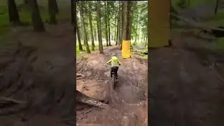 Crash on slippery roots 💥 #short #mtb