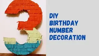 So easy Number decoration ideas for bday party | Floral 3 birthday number | Birthday number decor