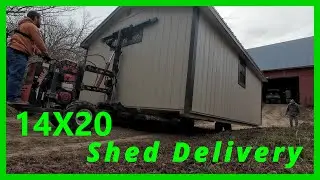 14X20 storage shed Delivery with the shed mule to make thing Easy