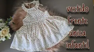 vestido infantil frente única