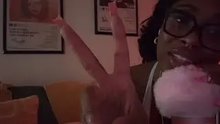 My Second ASMR Video (fluffy mic triggers, close whispering, tapping)💞