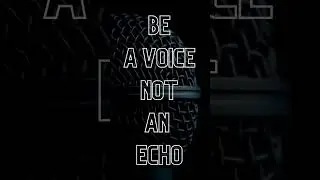 Be a Voice, not an Echo (5 days to go)