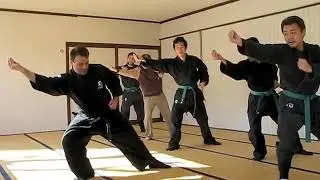 Togakure Ryū Ninjutsu Fundamentals techniques Gogyo no Kata | Group Training at Fudōshin Dōjō Kyoto