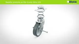 Roulette pivotante en t&ocirc;le d'acier Blickle S&eacute;rie LUH | roue pivotante