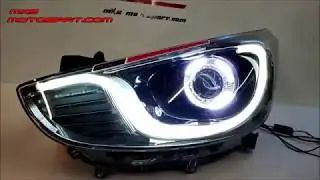 V1779 Hyundai Verna Fluidic LED Daytime Projector Headlights with Matrix Mode by MxsMotosport