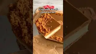 5-ingredient Biscoff cheesecake bars 😍