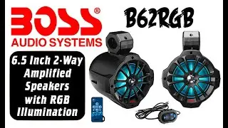 Boss 6.5 Inch 2-Way Amplified Speakers w| RGB Illumination