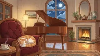 Soft Night Lofi Beats 🐱🕯️ | Cozy Books, Cat & Calm Mood