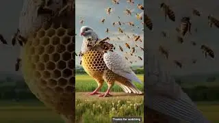 Nature&rsquo;s Weirdest Creation 😲 Bee + Bird Art #aiart #viral #trending #natureart #surreal #shorts