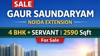 4bhk servant 2590sft on sell in  Gaur Saundaryam Noida Extension  8879030102