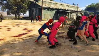 Team Suid Game Vs Team Spider Man, Spider Man Action