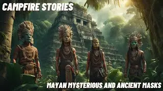 Mayan Ancient Masks | Crackling Fire & Ambient Nature Sounds | Campfire Stories