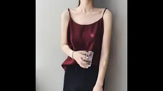 Harajuku Spaghetti Tops Women Slash Neck Halter Cami Sleeveless Satin Silk Tank Top Female Camisole