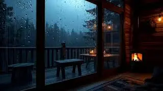 12 minutes Rainstorm & Cozy Fireplace 🔥 Thunder Sounds for Deep Sleep | Relaxation & Focus
