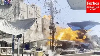 WILD VIDEO: Watch The Exact Moment An Israel Strike Hits A Building In Gaza