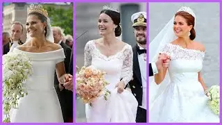 Top 8 Most Beautiful Wedding Dresses Worn by Swedish Royals!